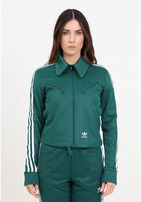 Green women's sweatshirt with side stripes montreal ADIDAS ORIGINALS | IP0630.